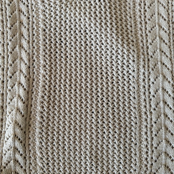 NWT Talbots Cream & White V-Neck Women's Sweater SZ M (Summer 2025) - Picture 5 of 16